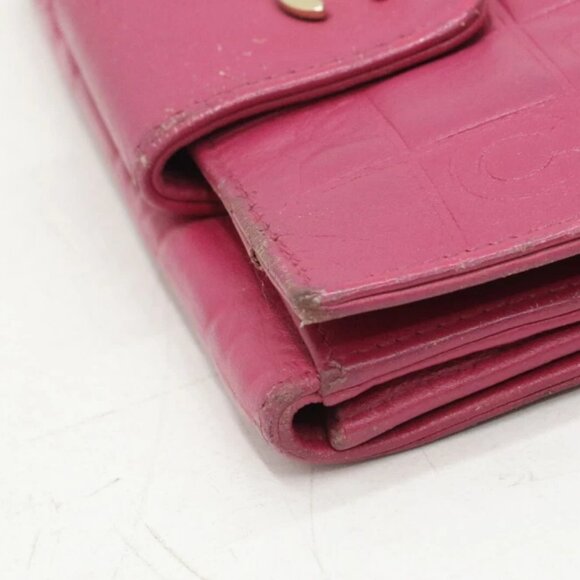Chanel Coco Mark Icon Bi-Fold Wallet Leather - Pink *READ* - Picture 16 of 16